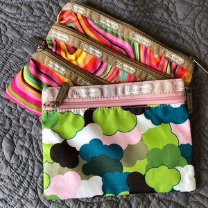 2 Vintage LeSportsac Zip Pouches